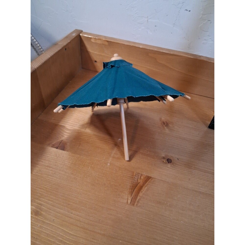 Miniature Dollhouse Garden Parasol Umbrella Sunshade Patio Decor ~6"